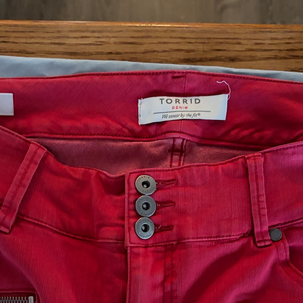 Torrid Vibrant Red Denim Pants